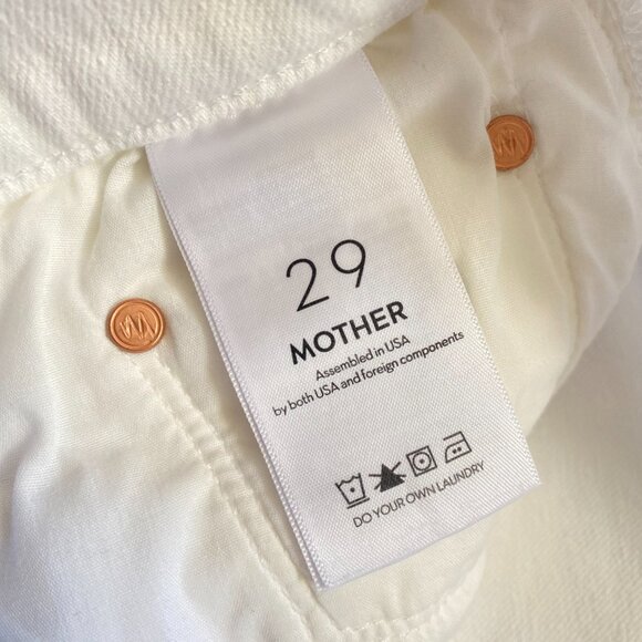 Mother High Waisted Rider Ankle Jeans Womens 29 White Fairest of them All Denim - Picture 9 of 15